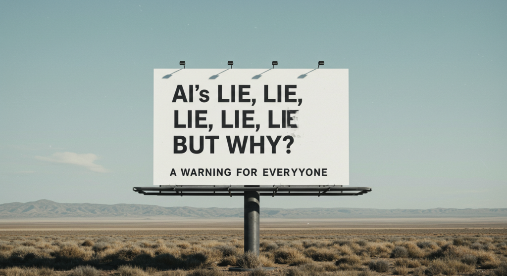 AIs Lie, Lie, Lie, Lie, Lie, But Why? A Warning for Everyone.
The Problem is Real and Getting Worse
